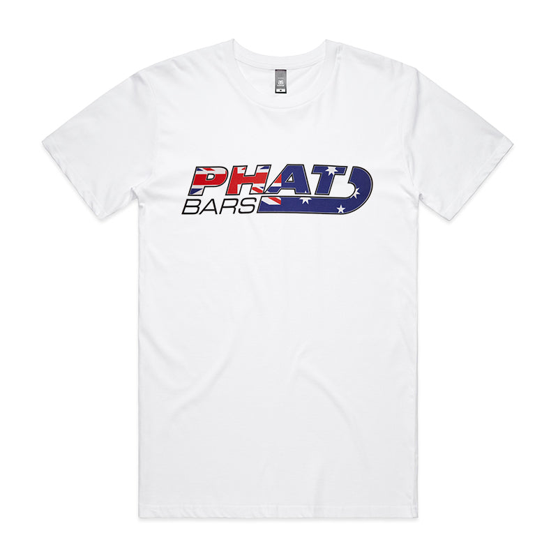 Phat Bars Flag Logo Tee - WHITE