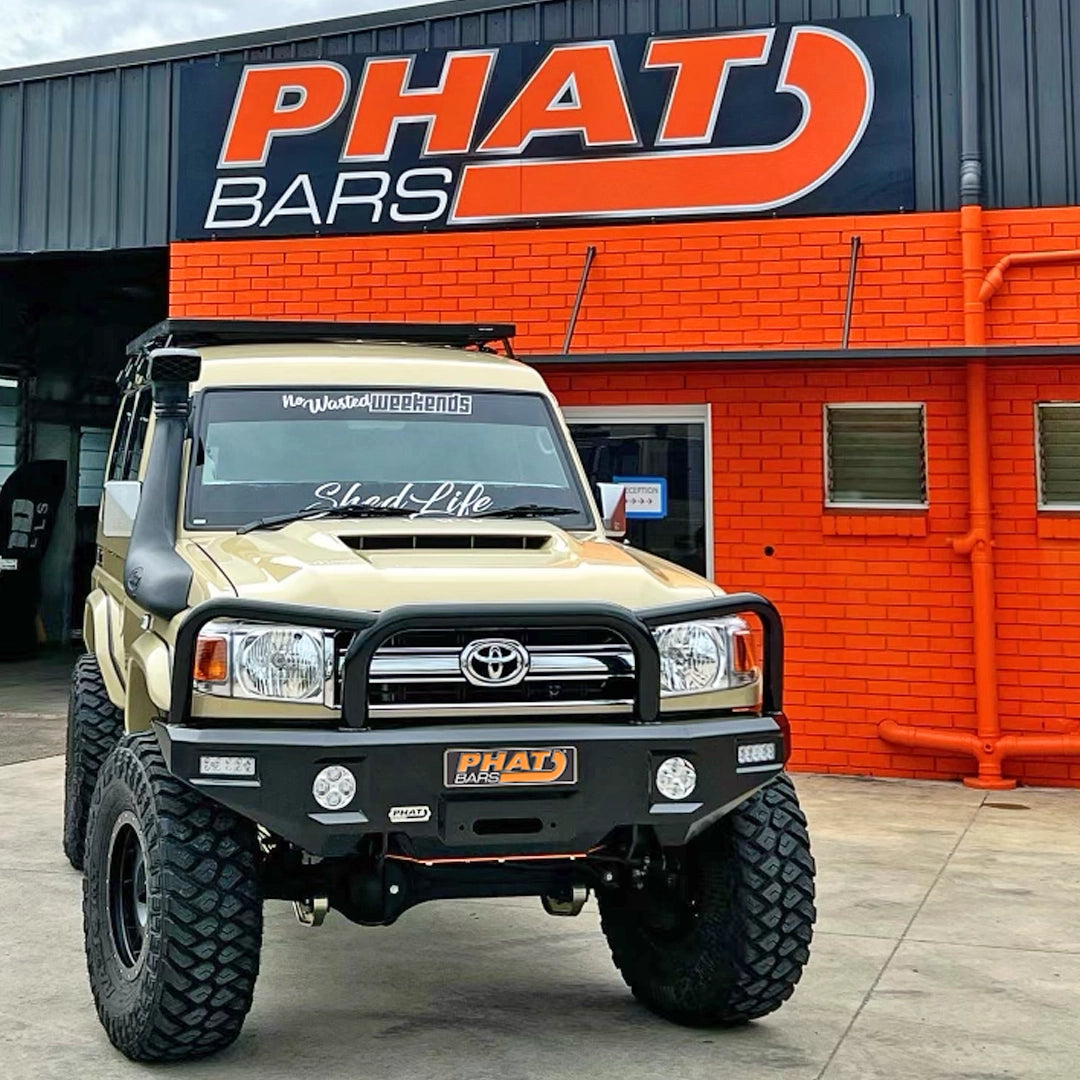 Phat Bars Toyota Landcruiser 79 Series Bull Bar With Hoops 03