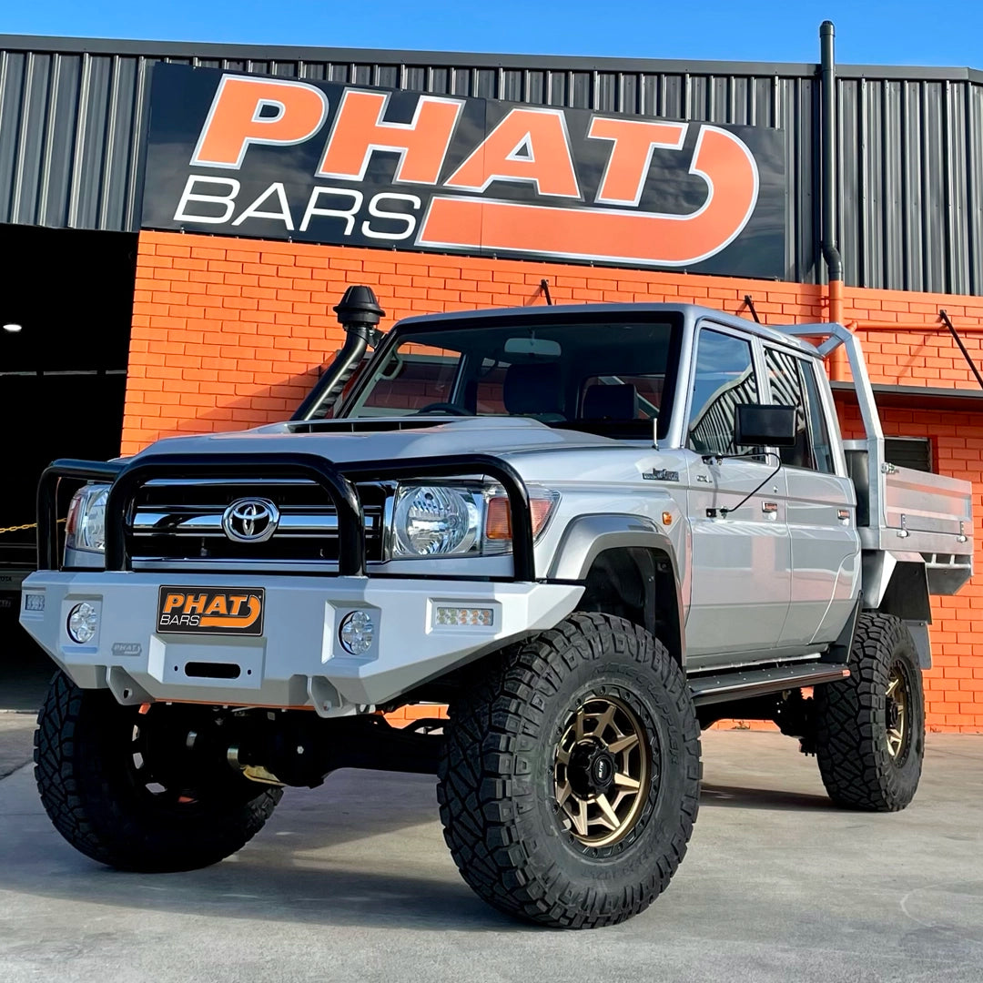 Phat Bars Toyota Landcruiser 79 Series Bull Bar With Hoops 08